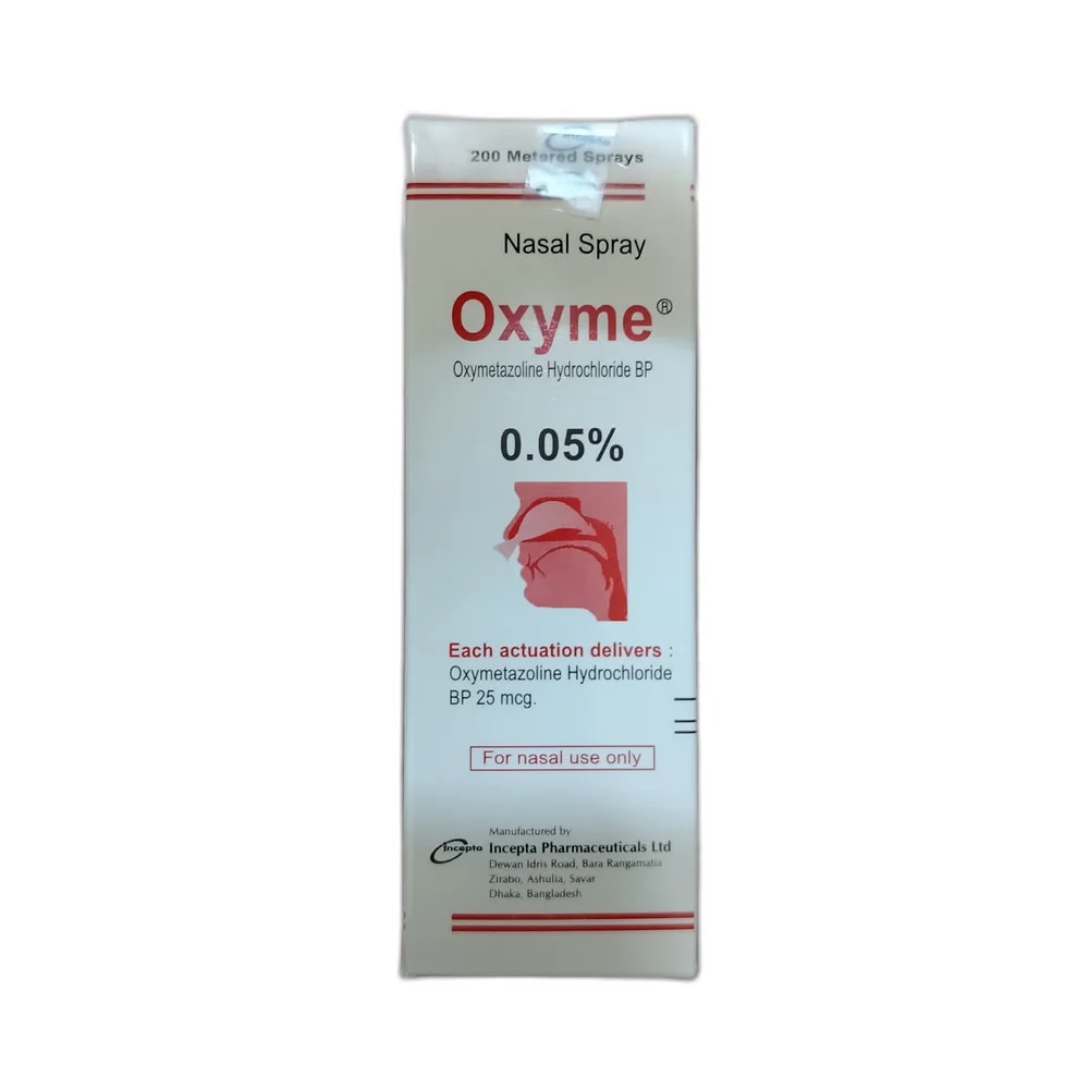 Oxyme 0.05% (Oxymetazoline Hydrochloride 25 mcg per actuation), 200 metered sprays - PHARMA ASSIST PHARMACY