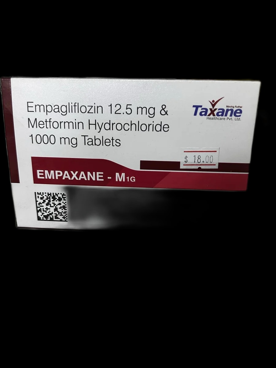 Empaxane-M 1G Empagliflozin 12.5mg / Metformin Hydrochloride 1000mg - ឱសថស្ថានព្រះខ័នពេជ្រ