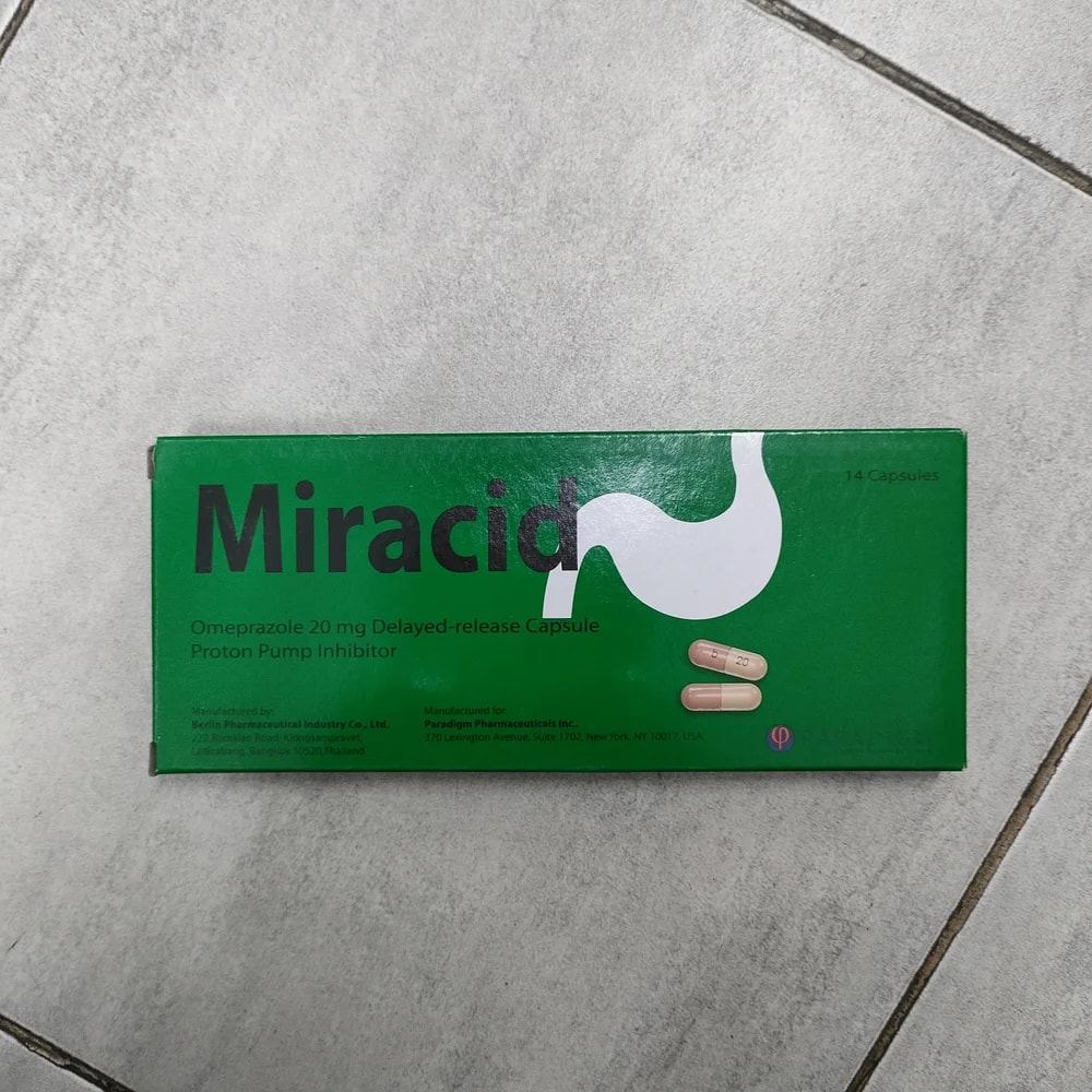 Miracid Omeprazole 20 mg per delayed-release capsule - Depot De Pharmacie "A" Kim Houy