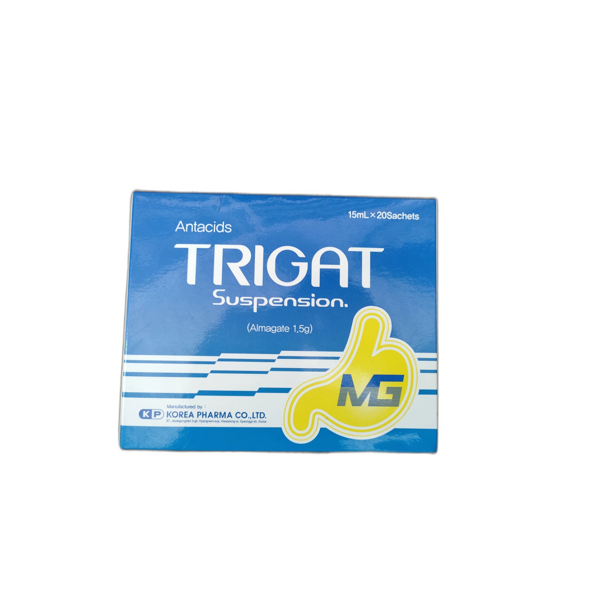 TRIGAT Suspension Almagate 1.5g per 15ml sachet - PHARMARCY DARA RAKSMEY KOK CHAMBOK