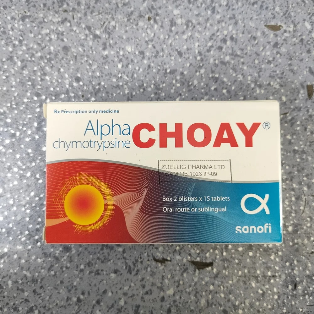 Alpha Choay Alpha-chymotrypsin 4.2 mg per tablet (21 microkatals) - Depot De Pharmacie "A" Kim Houy