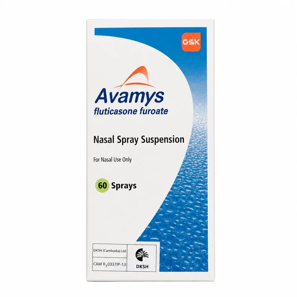 Avamys Fluticasone furoate 27.5 micrograms per spray, 60 sprays - Preah Chan Tep Pharmacy