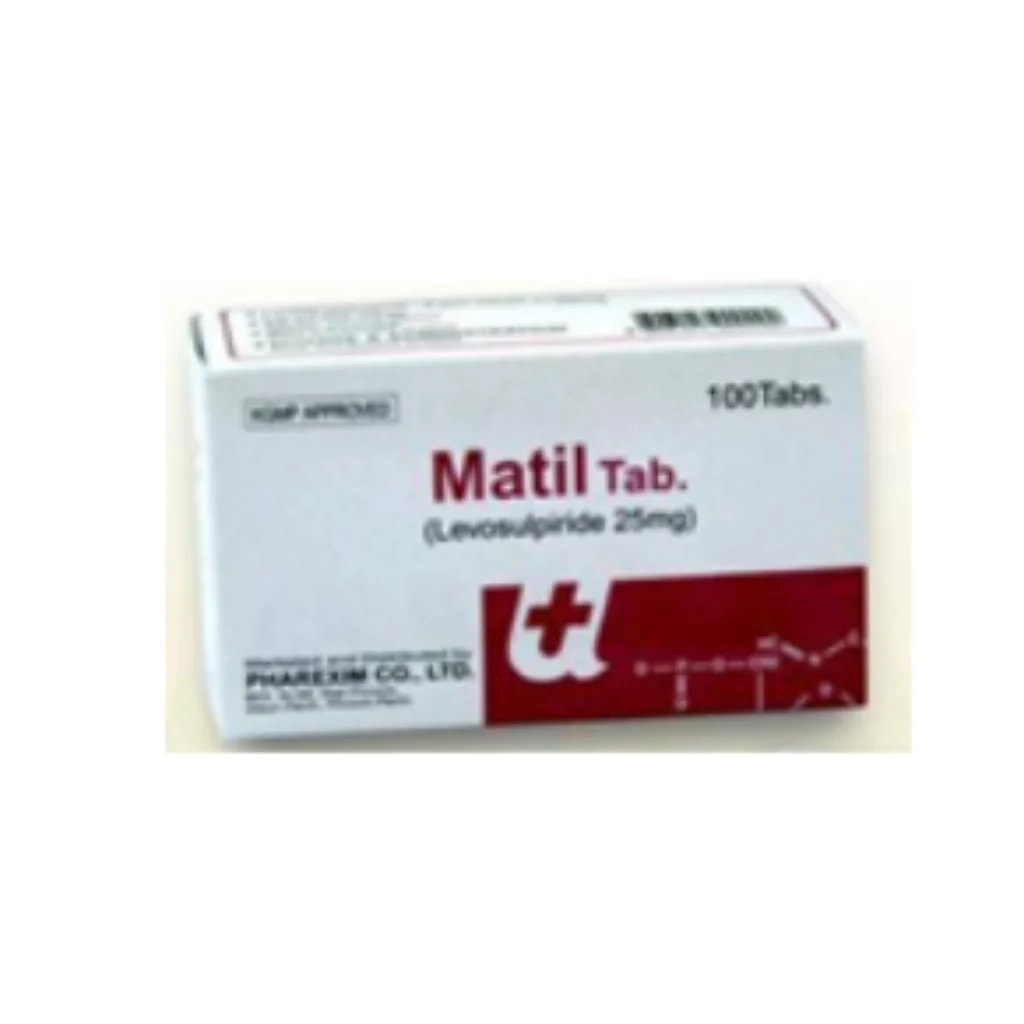 Matil 25mg Tablet (Levosulpiride) 25mg - Phnom Penh Care Pharmacy 2ND Floor / Under CENTRAL HOSPITAL