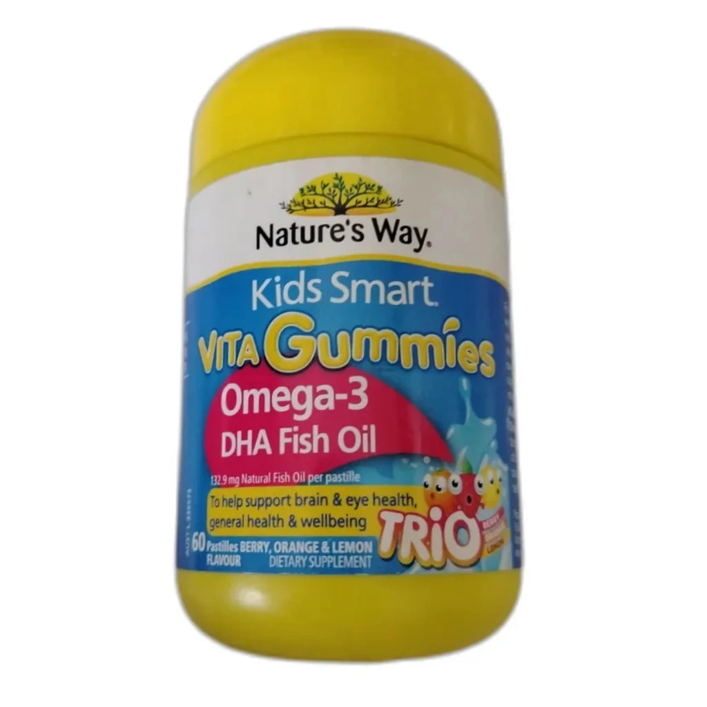Kids Smart Vita Gummies Omega-3 DHA Fish Oil 120 pastilles - ឱសថស្ថាន សុខលាភ