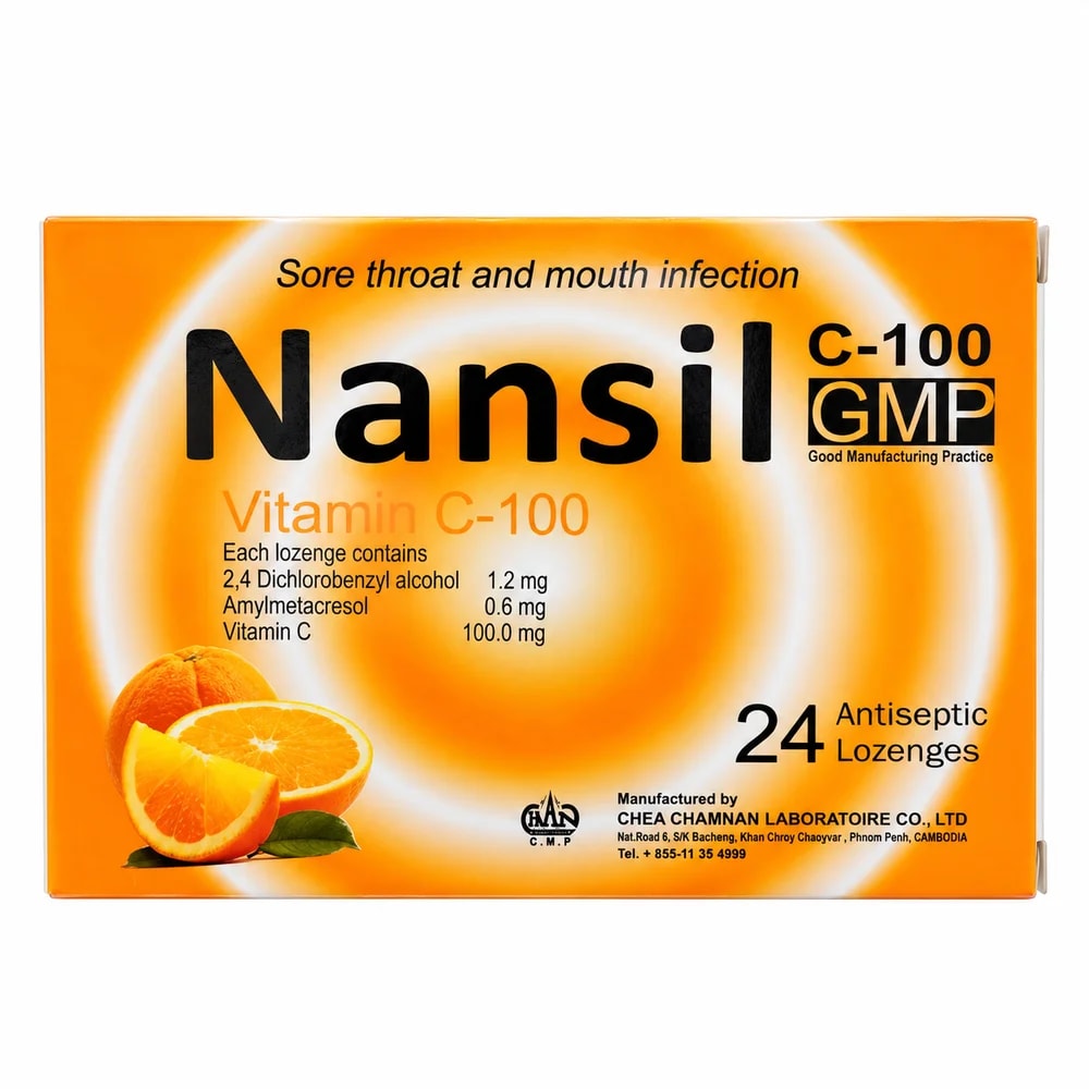 Nansil Vitamin C-100 1.2 mg / 0.6 mg / 100 mg - Pharmacy Krech hong