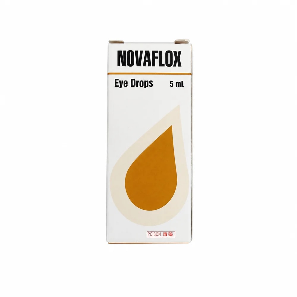 Novaflox Ciprofloxacin 3 mg/mL eye drops, 5 mL - Preah Chan Tep Pharmacy
