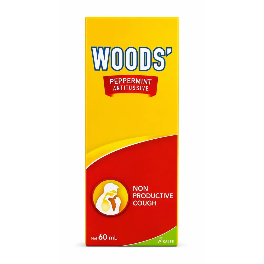 Woods' Peppermint Antitussive Dextromethorphan hydrobromide 7.5 mg and diphenhydramine hydrochloride 12.5 mg per 5 ml - Kim Yi