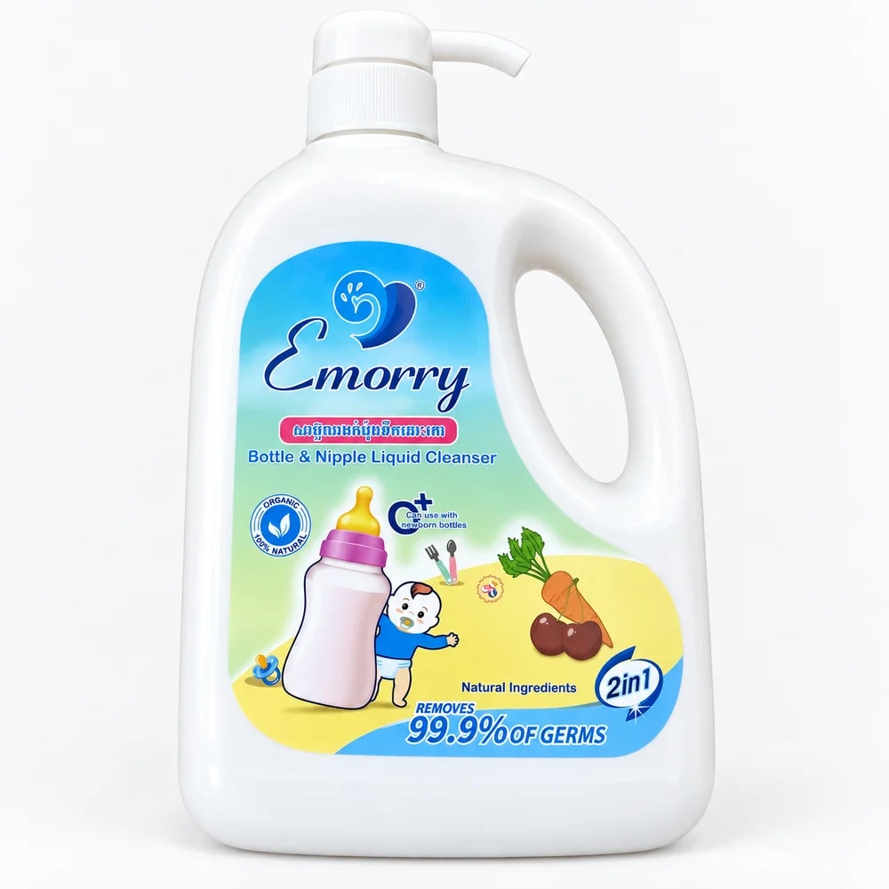 Emorry 2in1 Bottle & Nipple Liquid Cleanser 1000 ml - PHARMCY ARUN REAS