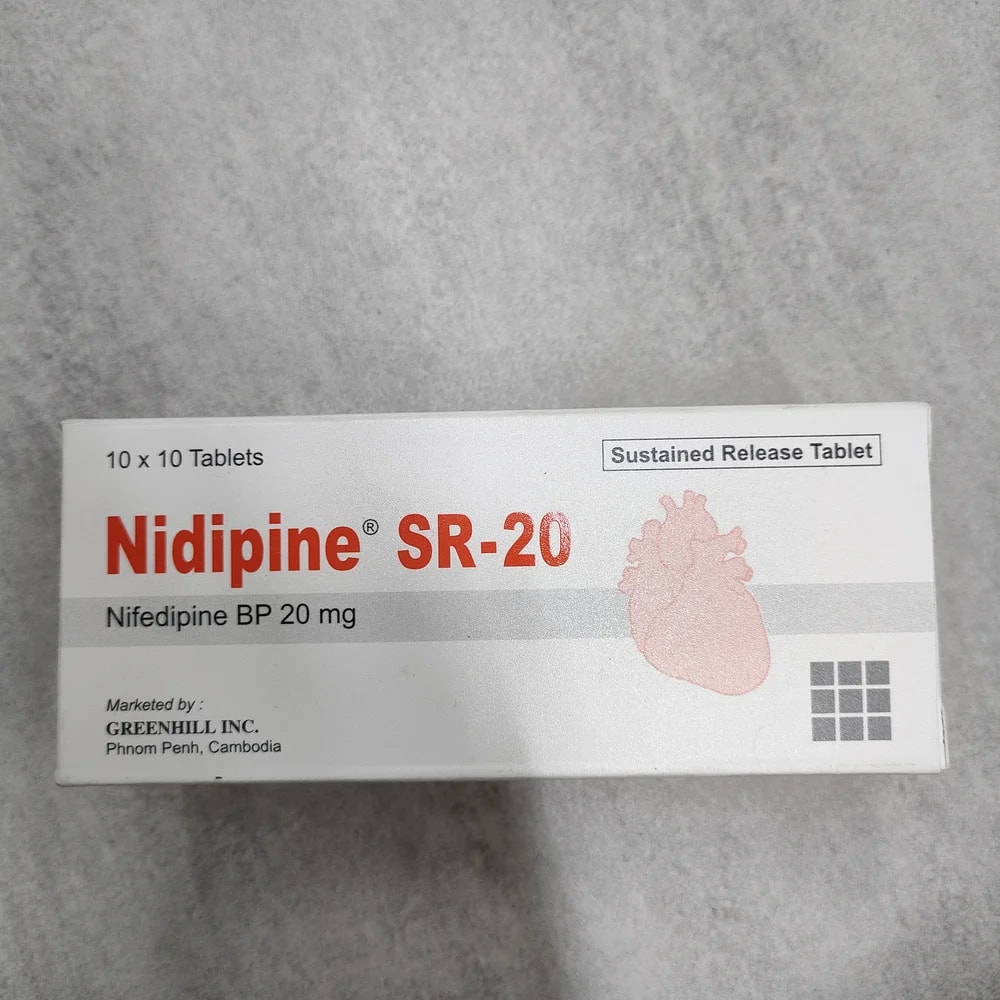 Nidipine SR-20 20 mg sustained release - Depot De Pharmacie "A" Kim Houy