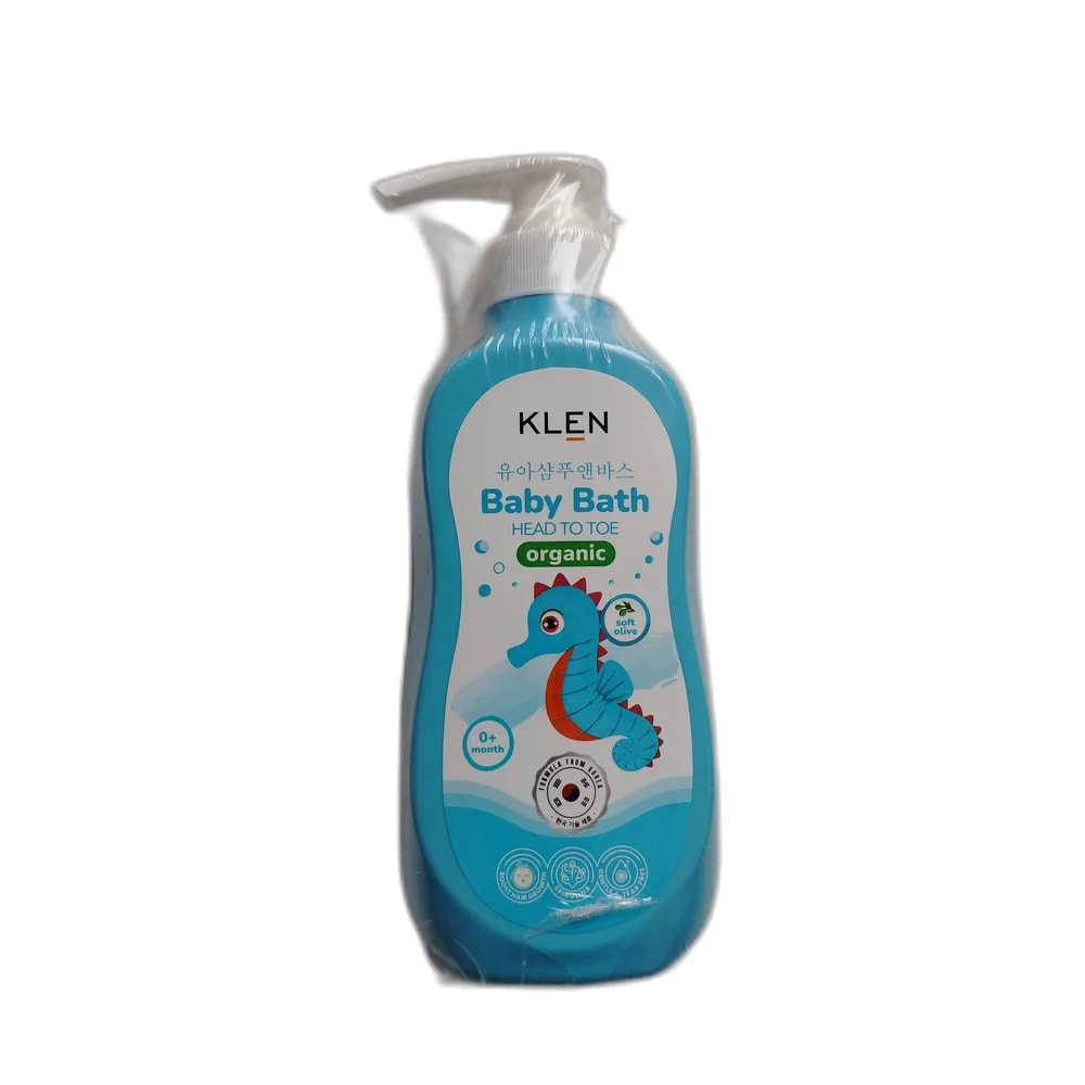 KLEN Baby Bath Head to Toe Organic (Soft Olive, 450 ml) 450 ml - PHARMACIE RATANAK