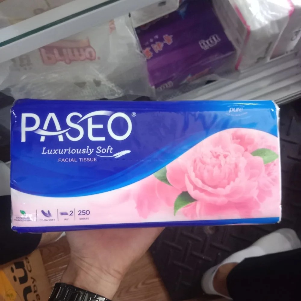 PASEO Luxuriously Soft Facial Tissue, 250 sheets, 2 ply - Kim Yi