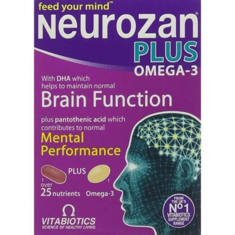 Vitabiotics Neurozan Plus Omega-3 1 tablet + 1 omega-3 capsule (DHA 300 mg / EPA 60 mg) daily - u care pharmacy 