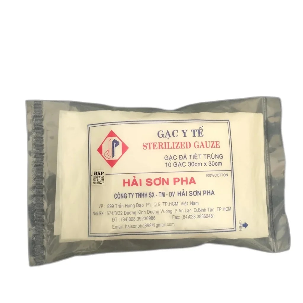 Hải Sơn Pha Sterilized Gauze 30 cm x 30 cm - PHARMACIE PUNLEU SOKPHEAP II