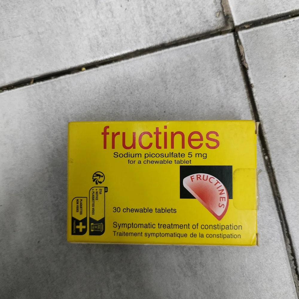 Fructines Sodium Picosulfate 5 mg per chewable tablet - Depot De Pharmacie "A" Kim Houy