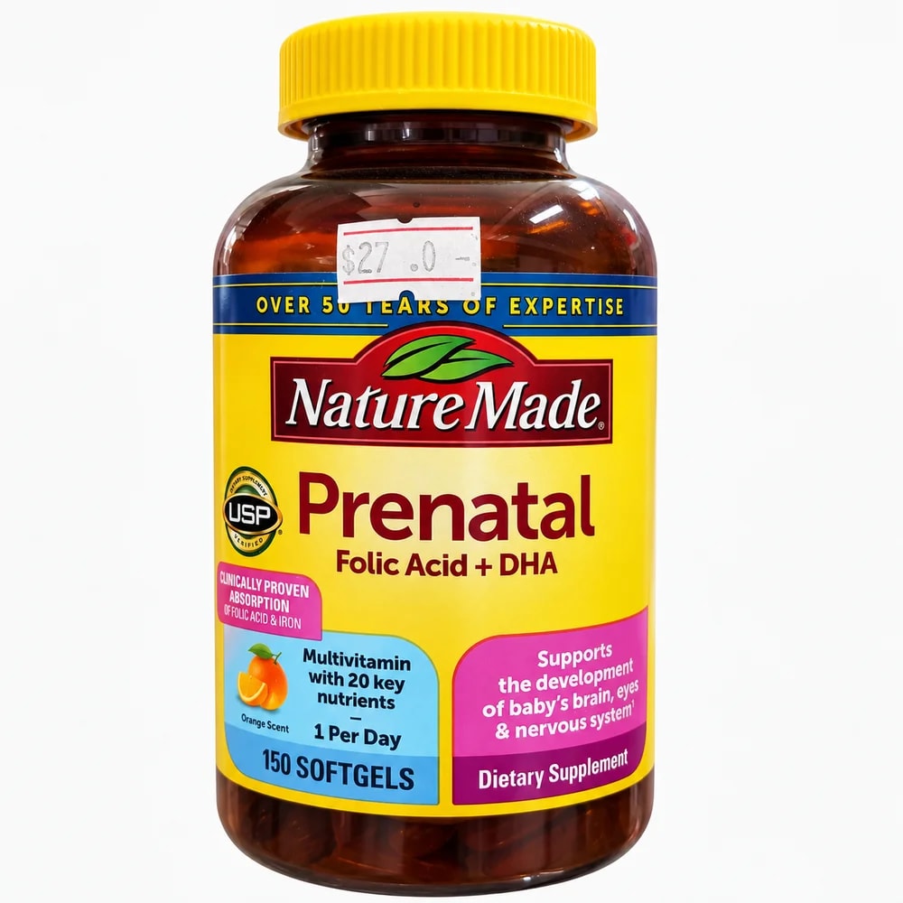 Nature Made Prenatal Multi + DHA. This is a prenatal multivitamin and mineral supplement - Pharmacy Krech hong