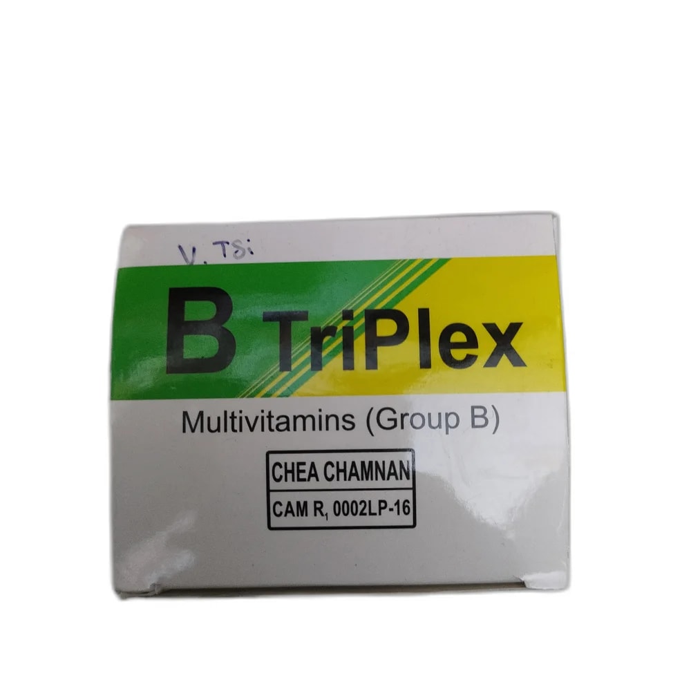 B TriPlex Vitamin B1 2 mg + Vitamin B2 1 mg + Vitamin B6 2 mg per capsule - PHARMACIE PORNLEU PICH