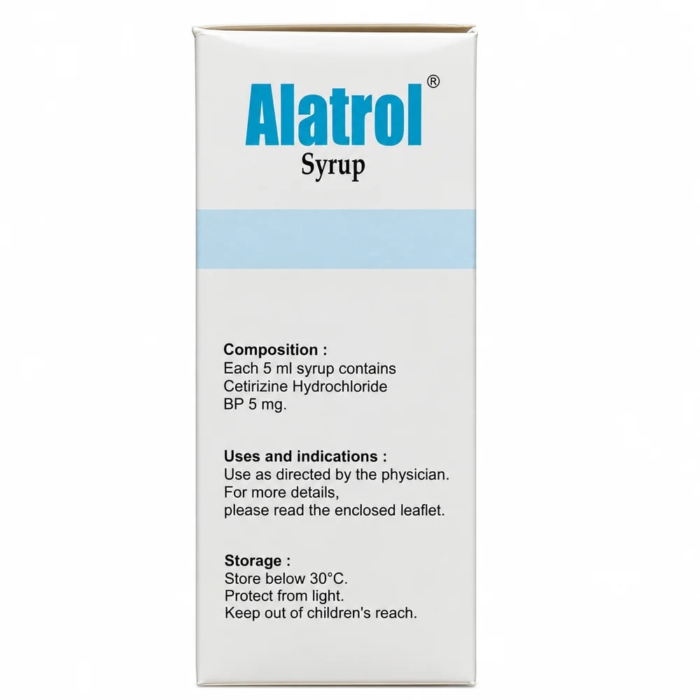 Alatrol Syrup Cetirizine hydrochloride 5 mg per 5 mL - Pharmacy Krech hong