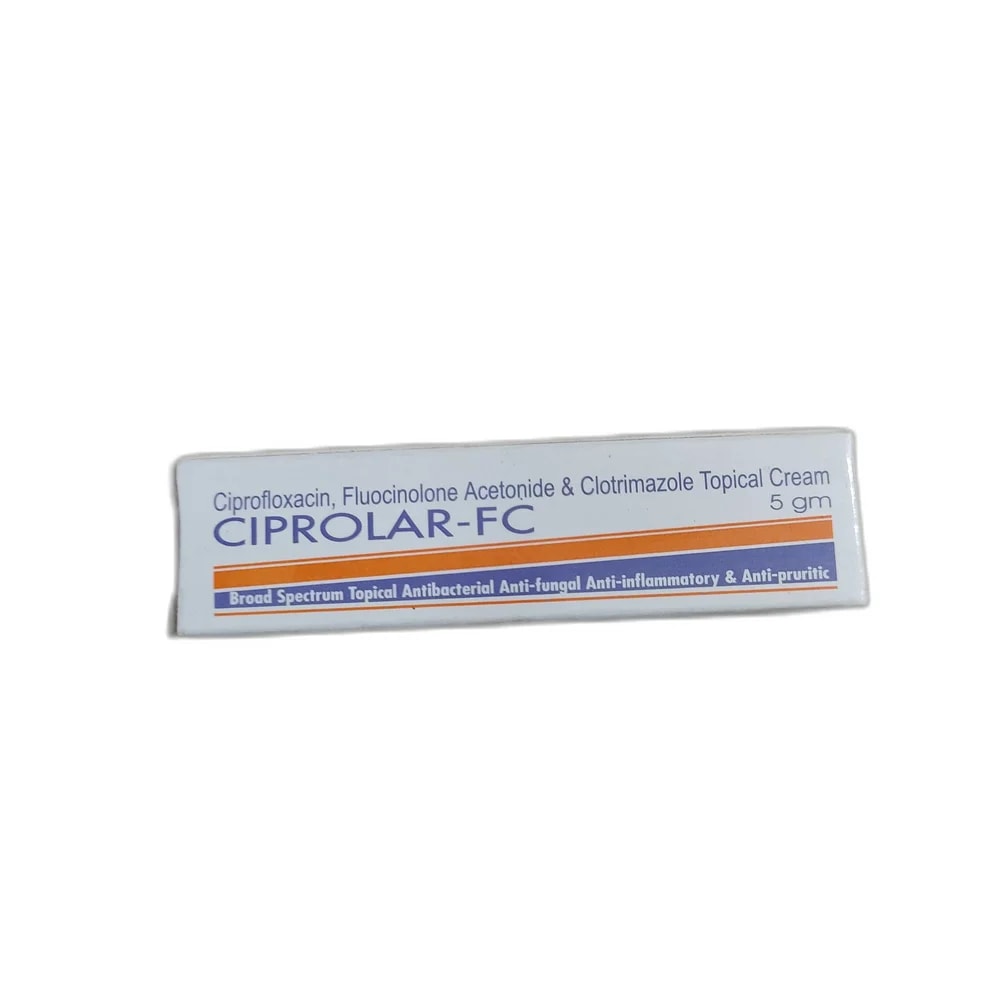 Ciprolar-FC Ciprofloxacin 0.5% / Fluocinolone 0.025% / Clotrimazole 1% - PHARMACIE MONGKUL
