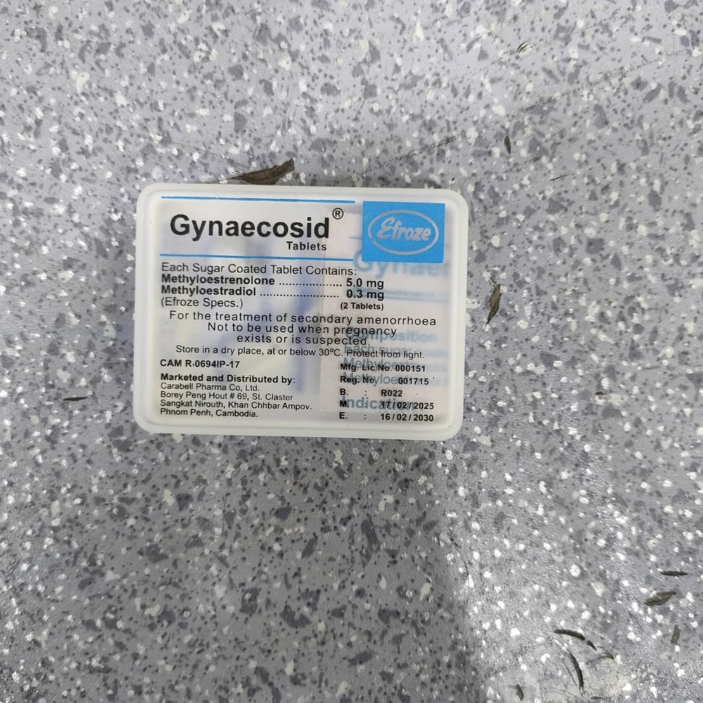 Gynaecosid Methyloestrenolone 5.0 mg / Methyloestradiol 0.3 mg - Depot De Pharmacie "A" Kim Houy