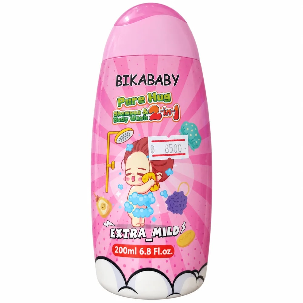 BSKM Bikababy Pure Hug 2-in-1 Extra Mild Shampoo & Body Wash 200 mL - Pharmacy Krech hong