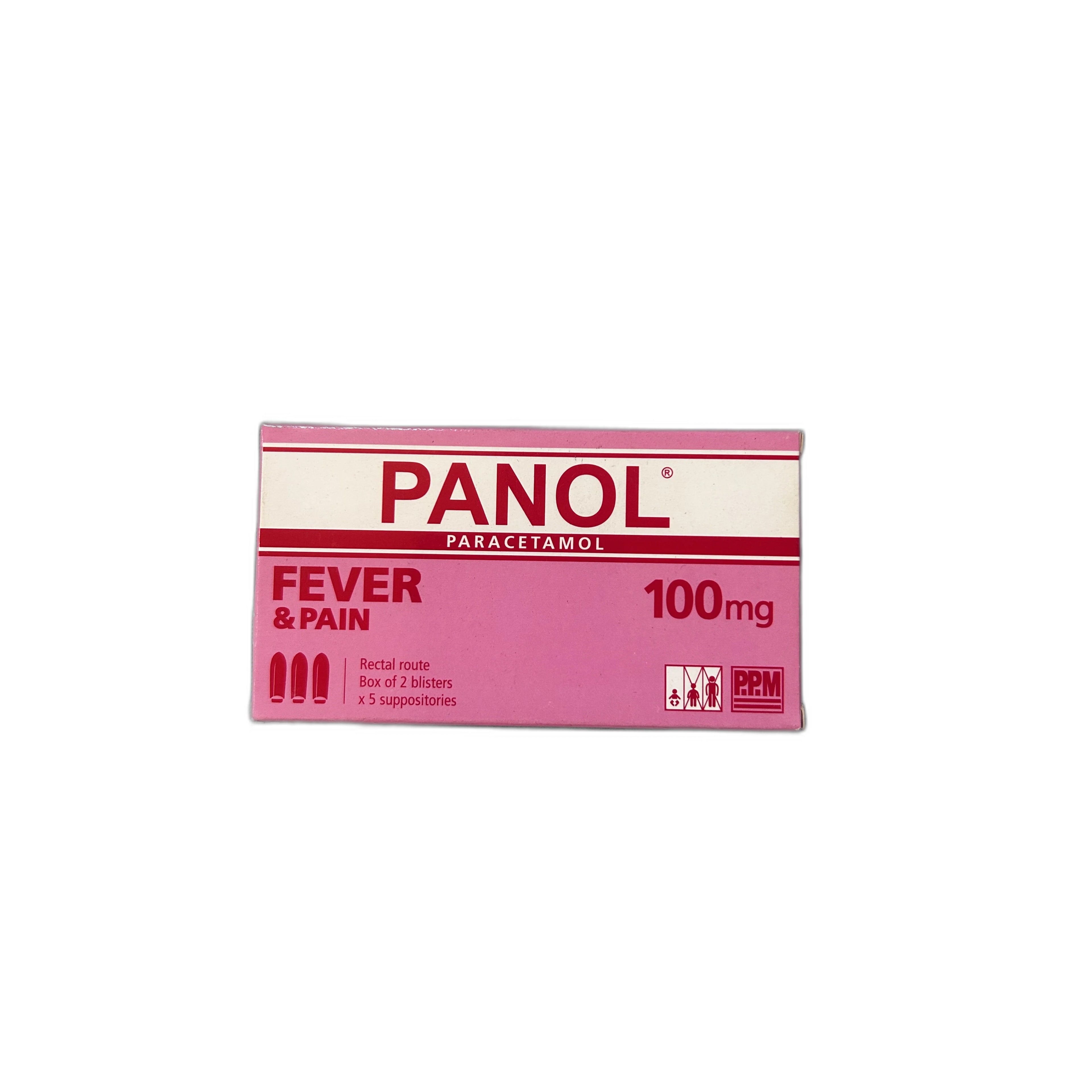 Panol Paracetamol 100mg suppositories 100 mg - PRONETH PHARMA PHARMACY