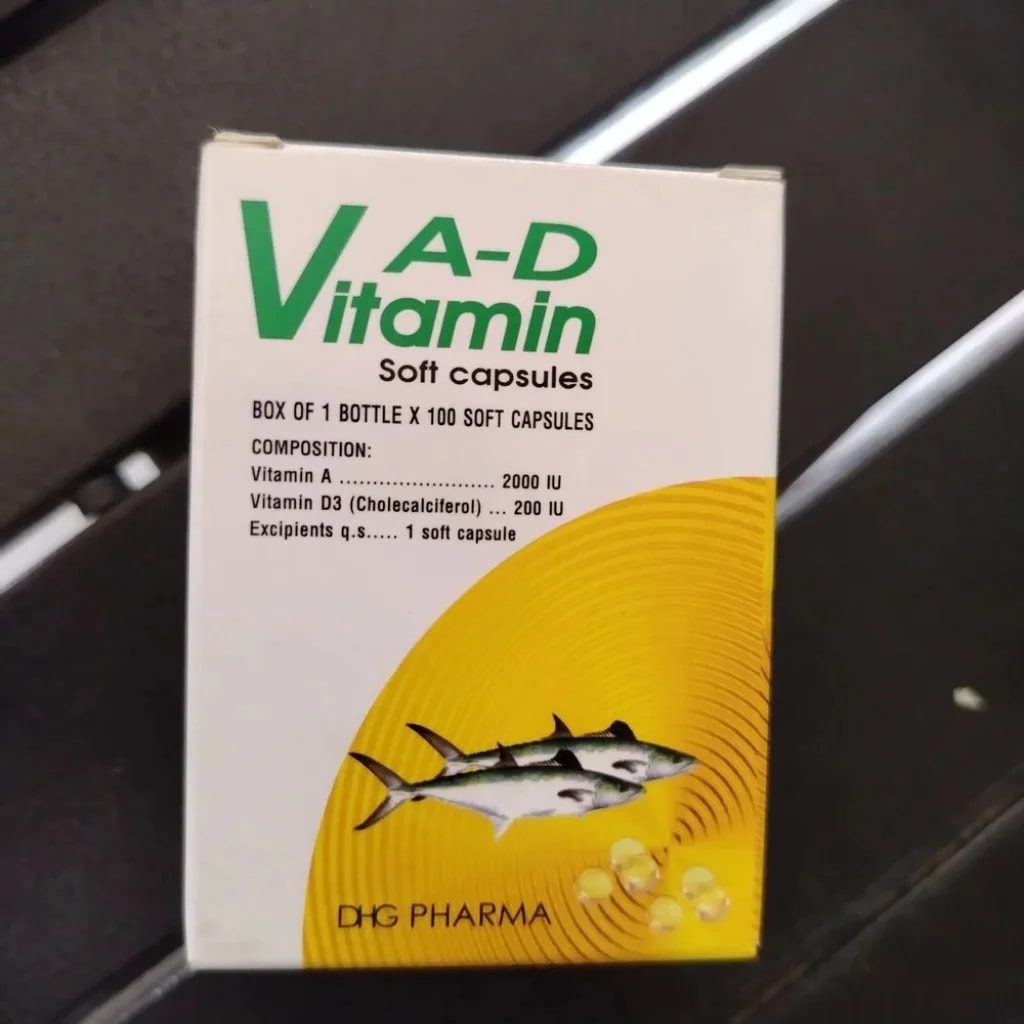 A-D Vitamin Vitamin A 2000 IU + Vitamin D3 (Cholecalciferol) 200 IU per soft capsule - CHEANIMUL PHARMACY