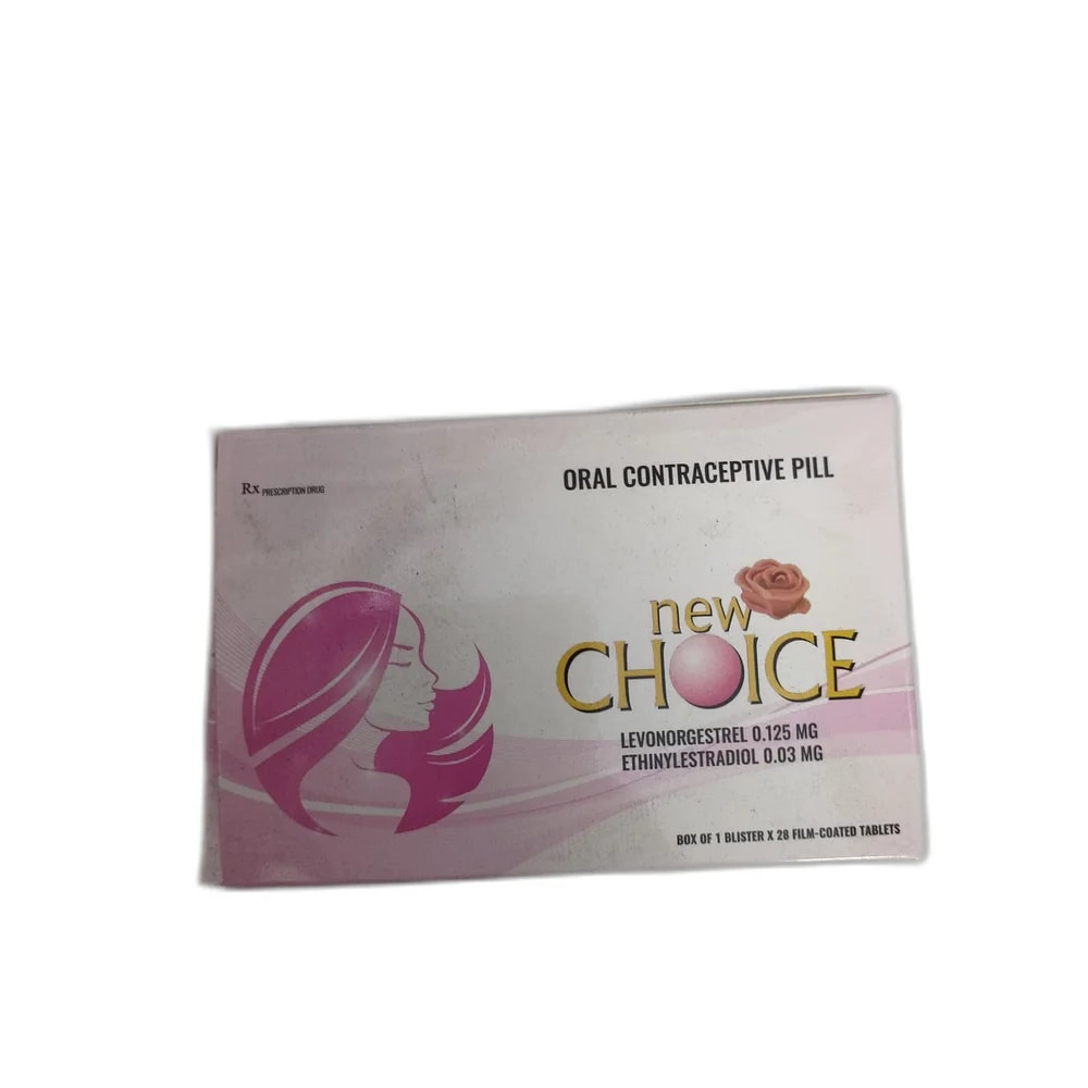New Choice Levonorgestrel 0.125 mg + Ethinylestradiol 0.03 mg - PHARMACIE PORNLEU PICH