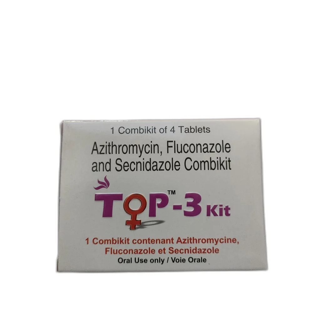 TOP-3 Kit Azithromycin 1g + Fluconazole 150mg + Secnidazole 1g - PHARMACIE PORNLEU PICH