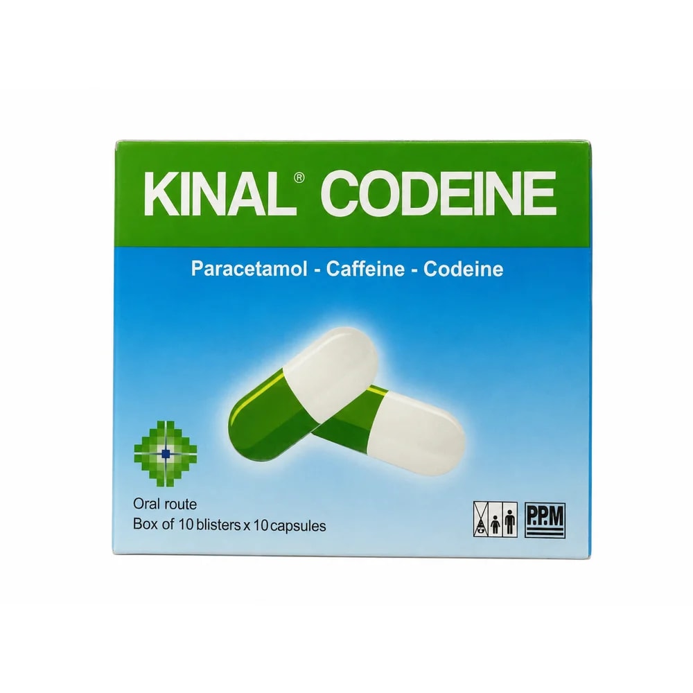 Kinal Codeine Paracetamol 400 mg / Caffeine 50 mg / Codeine phosphate hemihydrate 20 mg - Kim Yi