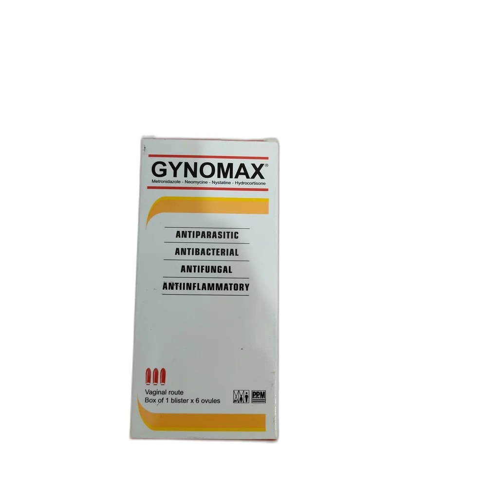Gynomax Metronidazole 250 mg / Neomycin sulfate 100 mg / Nystatin 100,000 IU / Hydrocortisone acetate 5 mg - PHARMACIE MONGKUL