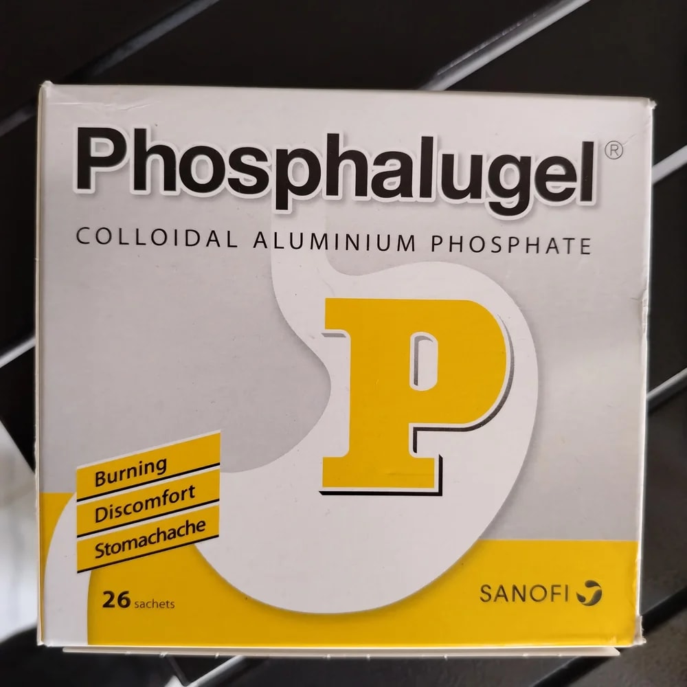 Phosphalugel Colloidal aluminium phosphate gel 12.38 g per 20 g sachet (20%) - CHEANIMUL PHARMACY
