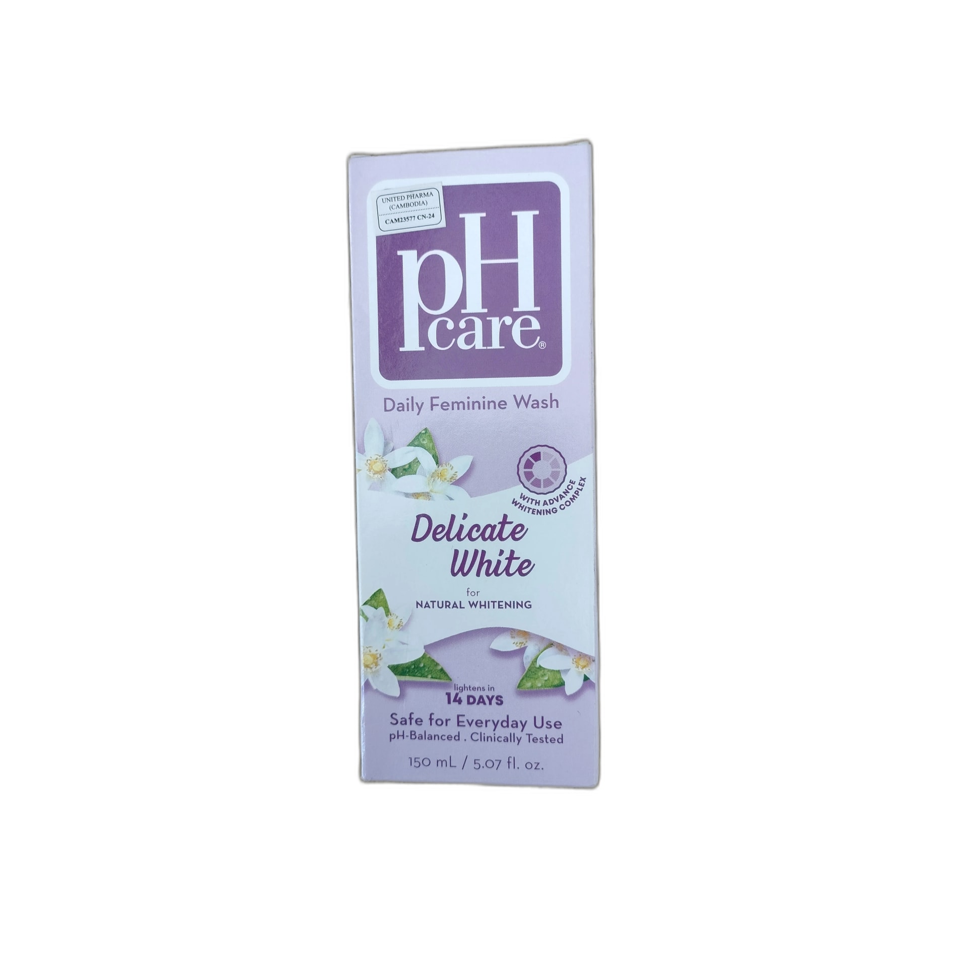 pH Care Delicate White Daily Feminine Wash 150ml 150 ml - PHARMARCY DARA RAKSMEY KOK CHAMBOK