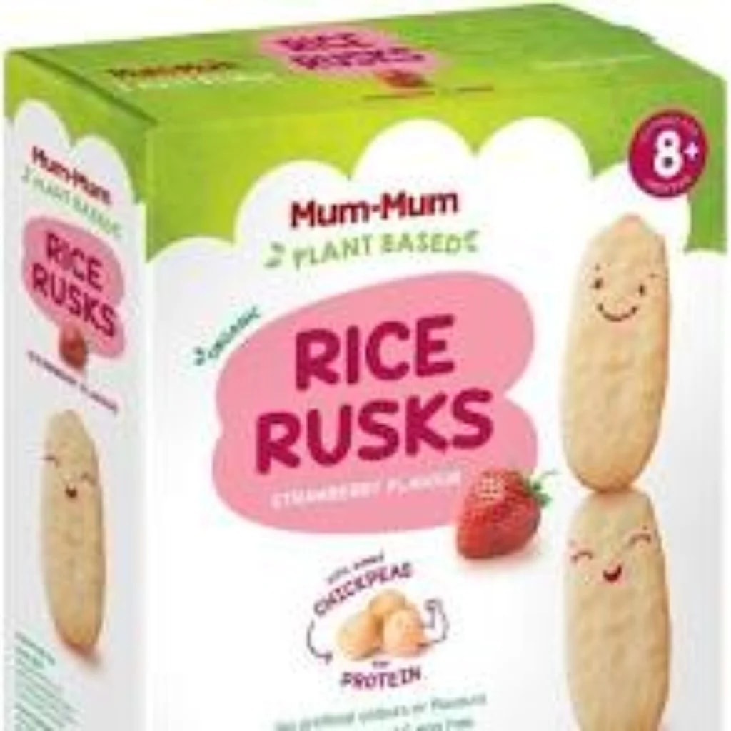 Mum-Mum Rice Rusks Strawberry Flavour 50 g; 10 packs - ឱសថស្ថាន សុខលាភ