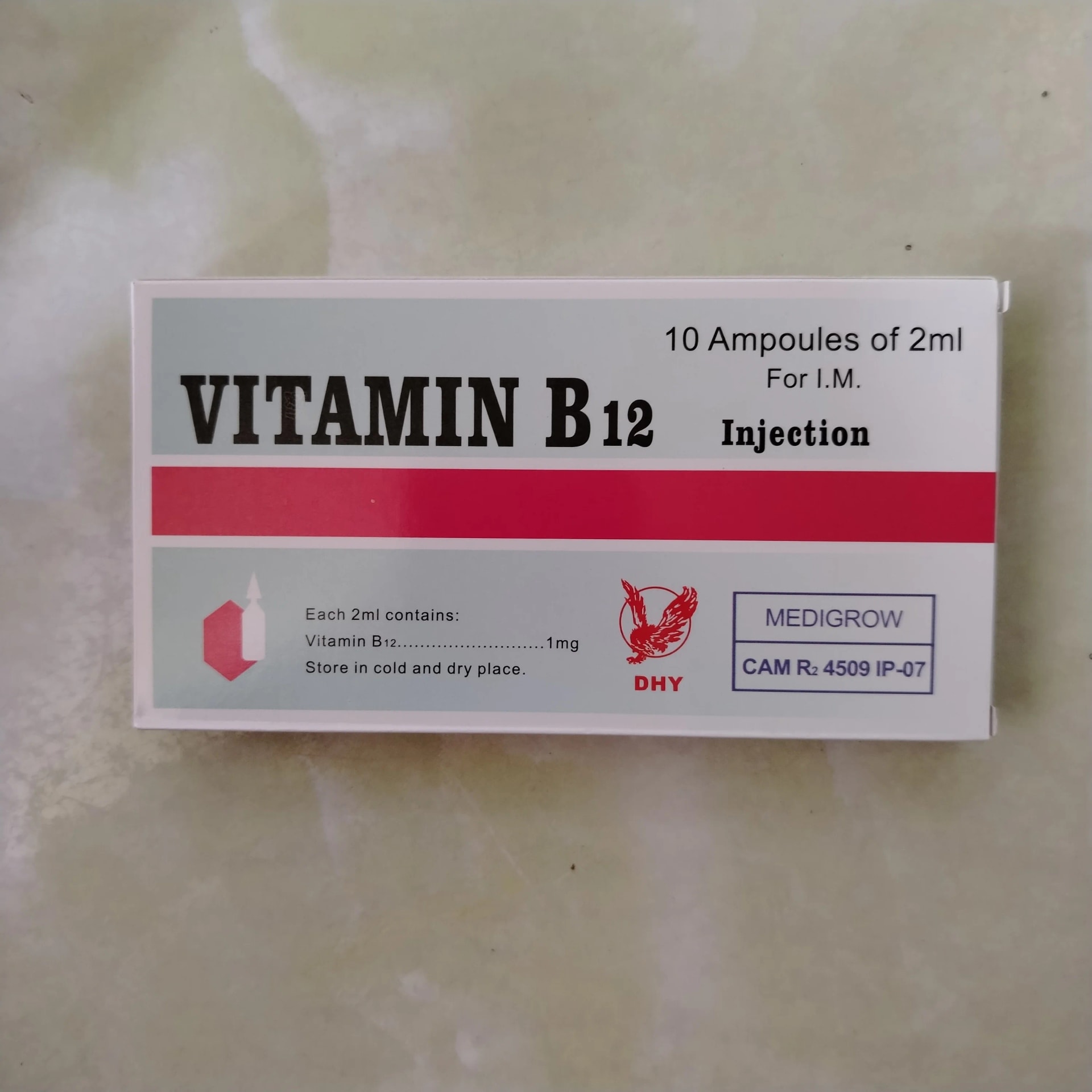 Vitamin B12 Injection 1 mg / 2 ml - Phal Cham Rouen