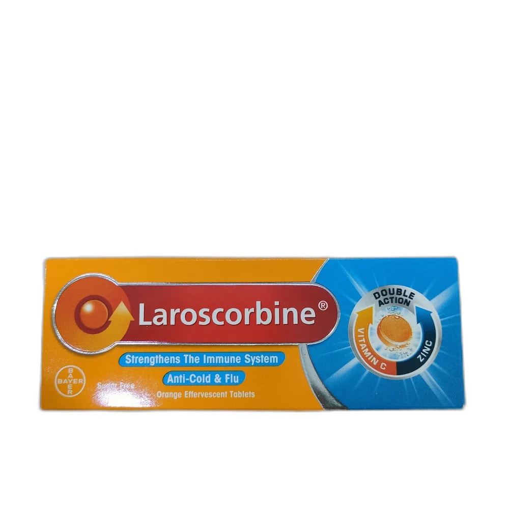 Laroscorbine Vitamin C 1000 mg / Zinc 10 mg per effervescent tablet - Depot de Pharmacie B Rotha