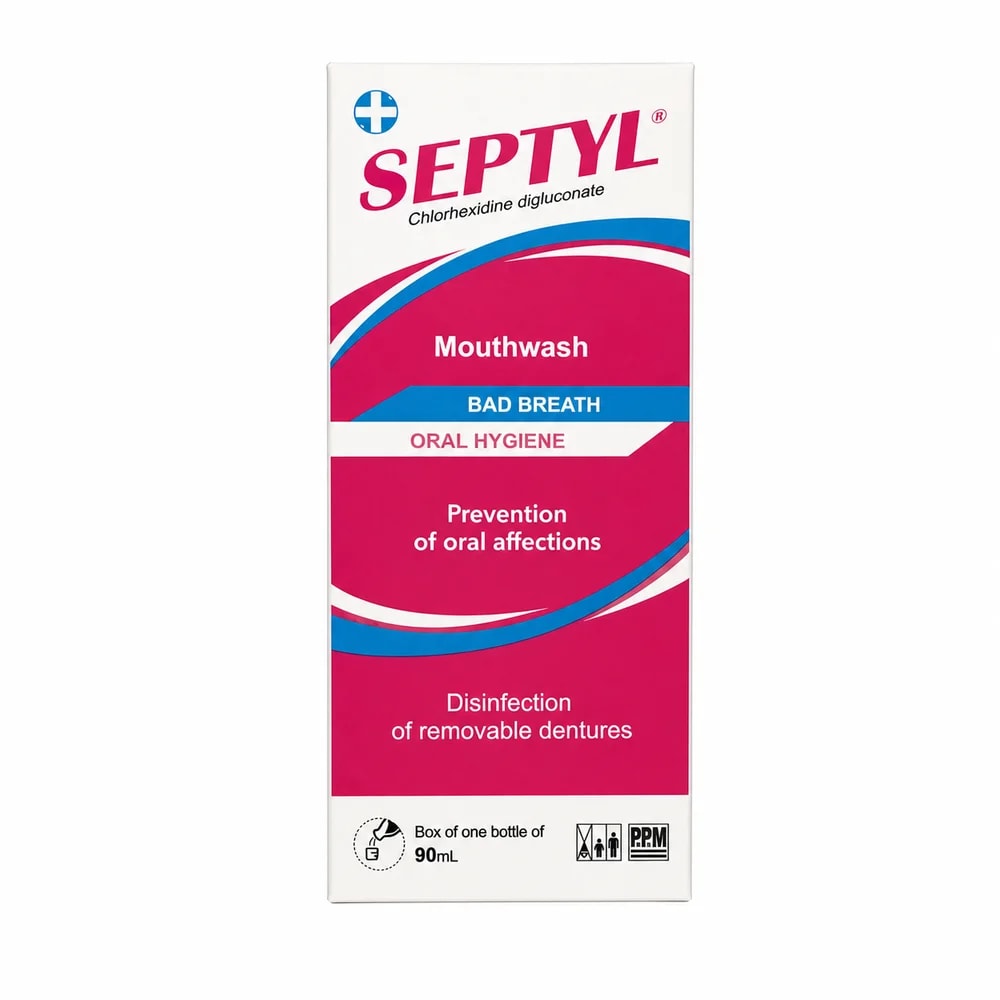 Septyl 0.1% chlorhexidine mouthwash, 90 mL - Preah Chan Tep Pharmacy 