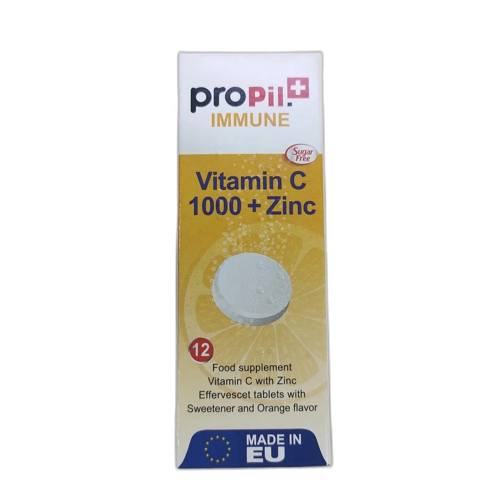 Propil Immune Vitamin C 1000 mg / Zinc 15 mg per effervescent tablet - Depot de Pharmacie B Rotha