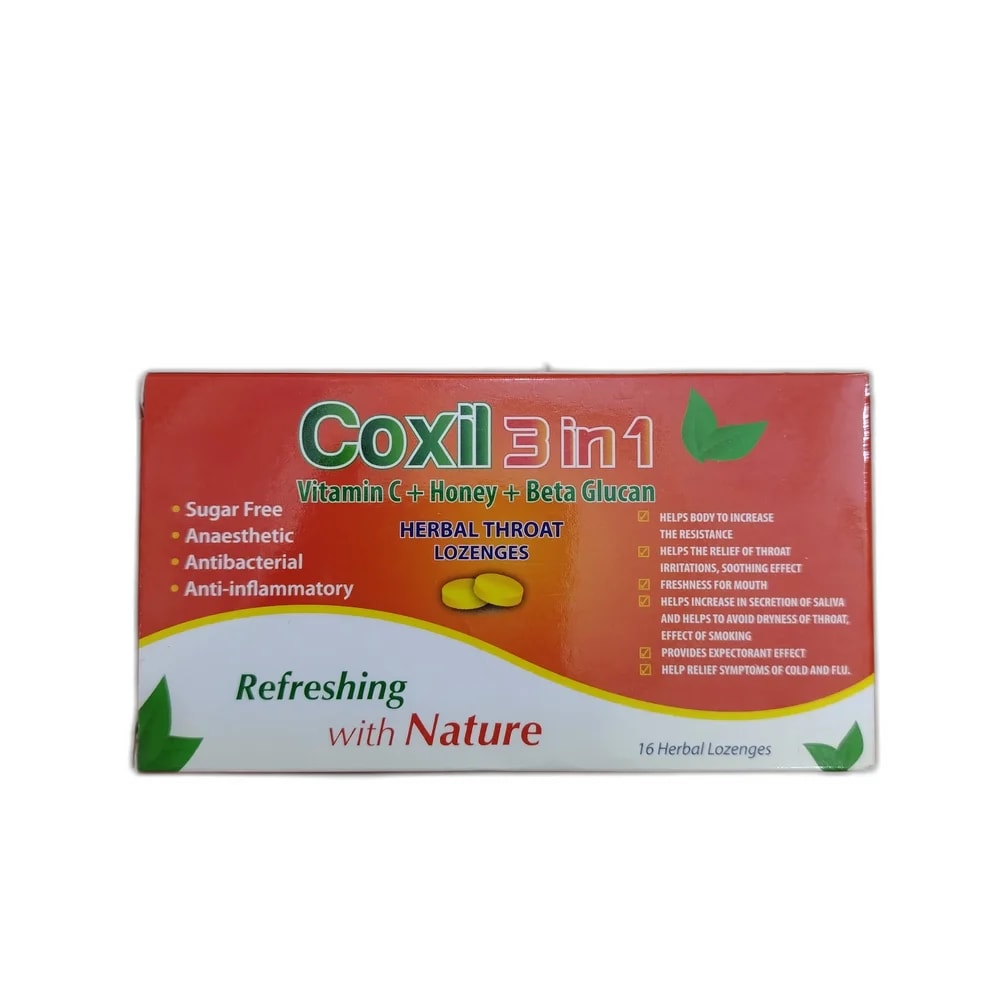 Coxil 3 in 1 Vitamin C + Honey + Beta Glucan - PHARMACIE LA BELLE PHARMA 