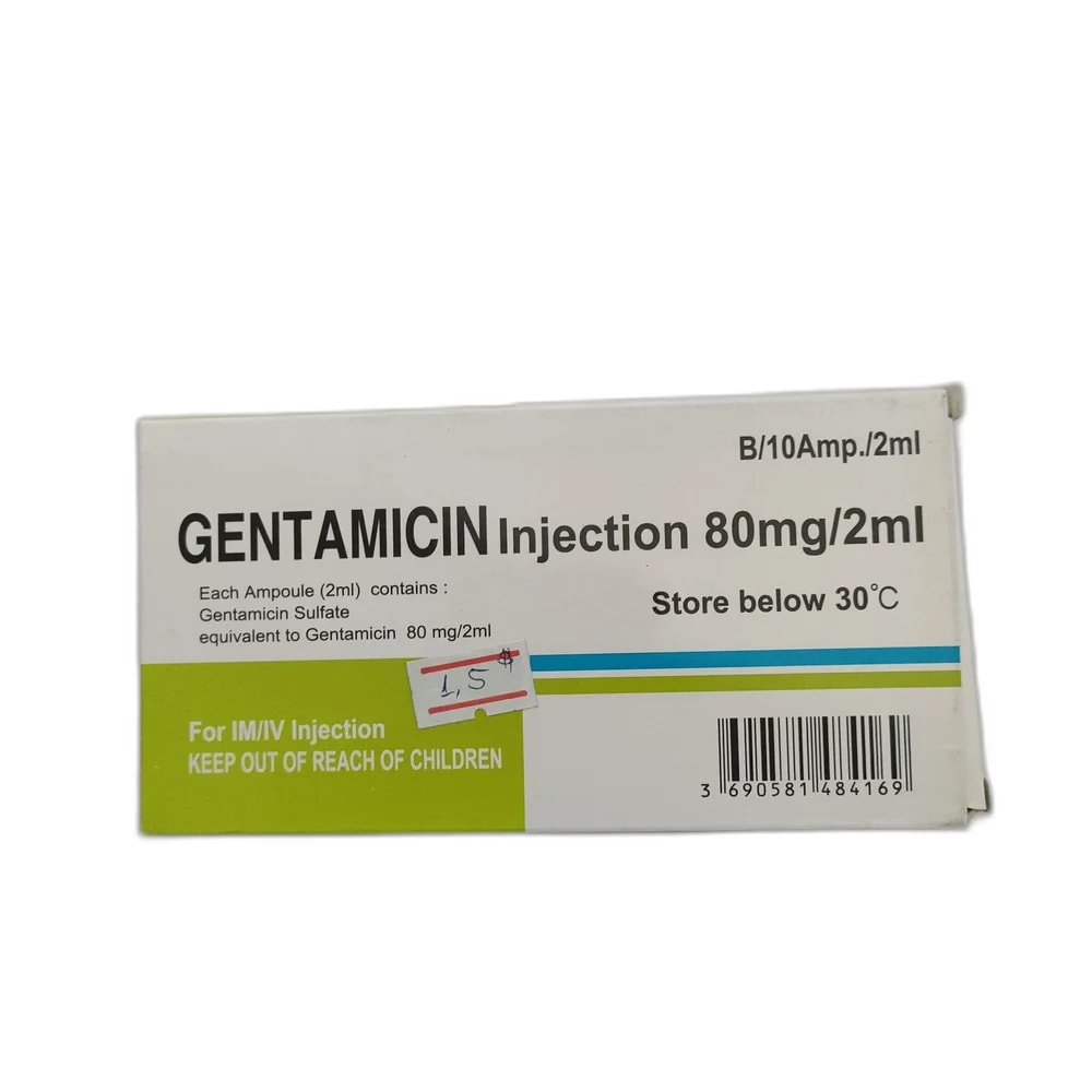 GENTAMICIN Injection 80 mg/2 ml - MEY PHARMA PHARMACY