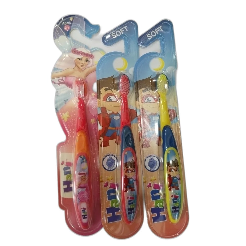Hans Kids Soft Toothbrush 3 pieces - ឱសថស្ថាន សុខលាភ