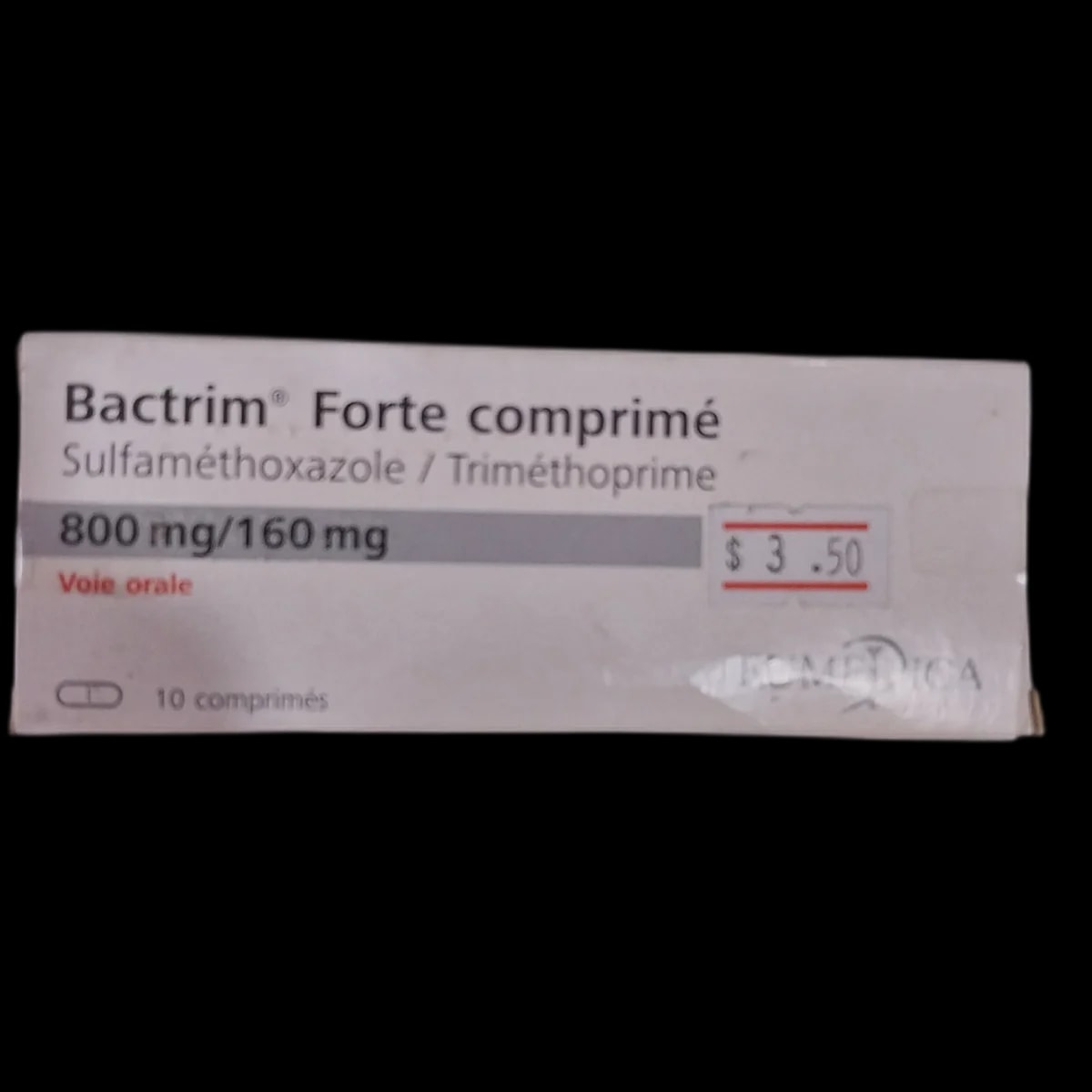 Bactrim Forte 800mg/160mg Sulfamethoxazole 800mg / Trimethoprime 160mg - ឱសថស្ថានព្រះខ័នពេជ្រ