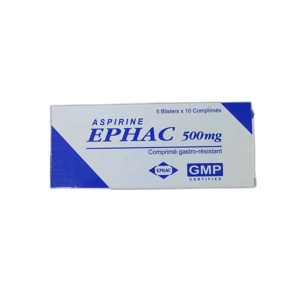 Aspirine EPHAC 500 mg - Depot de Pharmacie B Rotha