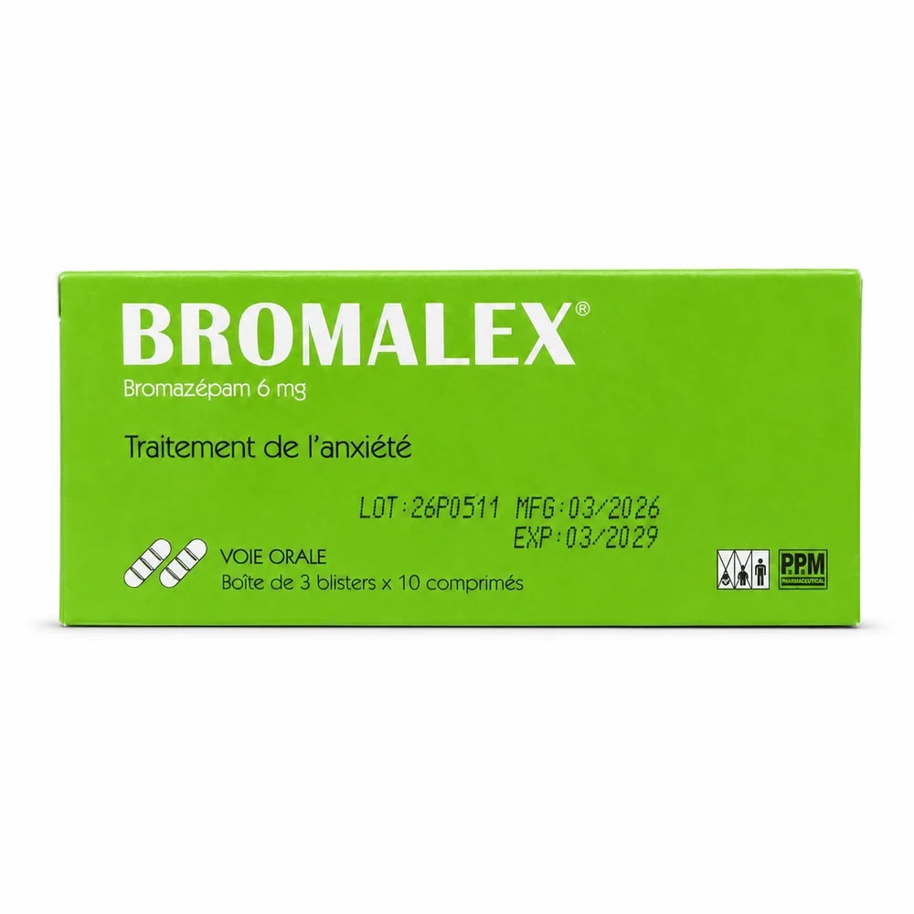 Bromalex Bromazepam 6 mg tablets, 3 blisters of 10 tablets - Kim Yi