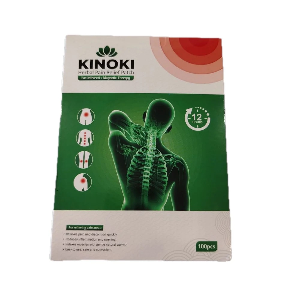 Kinoki Herbal Pain Relief Patch Far-infrared + magnetic therapy patch (100 pcs) - Reach Srey