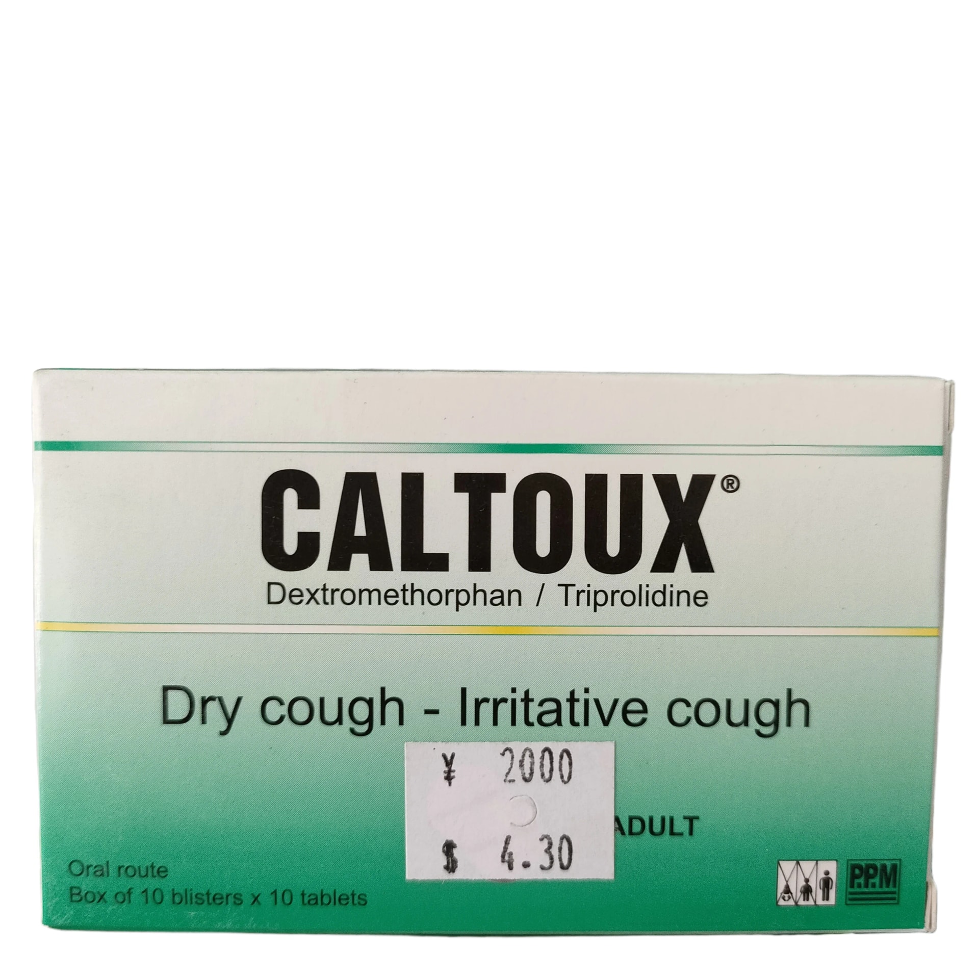 Caltoux Dextromethorphan 30mg + Triprolidine 2mg per tablet - PHARMACY PONLEU AOSOT