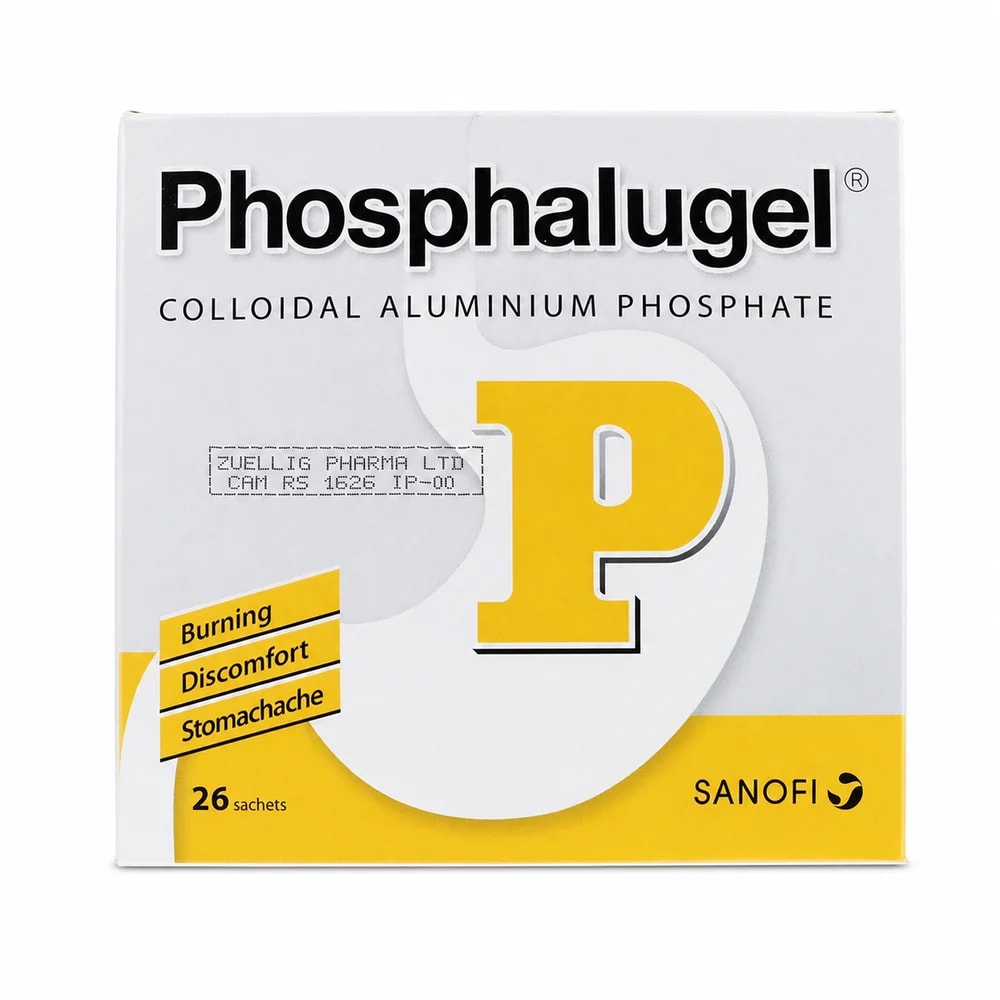Phosphalugel 20% colloidal aluminium phosphate gel, 20 g oral suspension sachet - Preah Chan Tep Pharmacy 