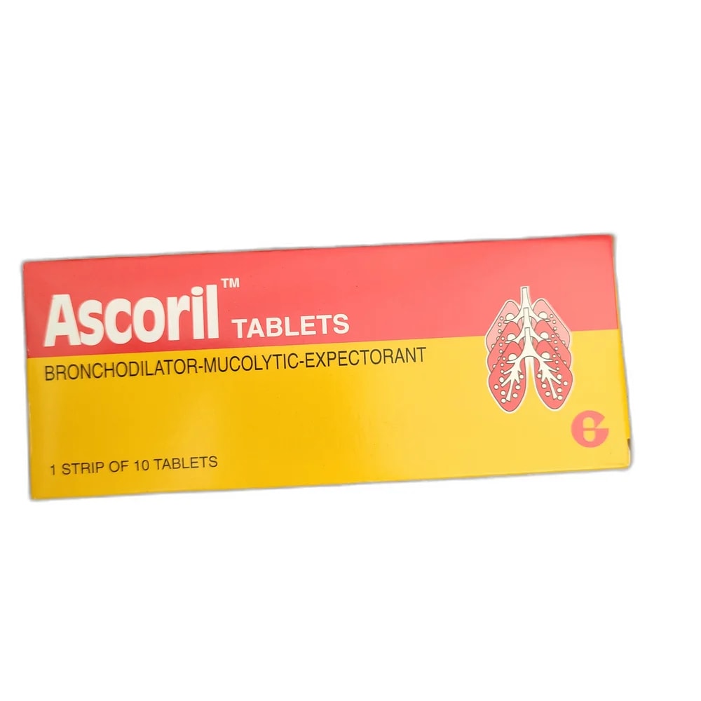 Ascoril Tablets 2 mg / 8 mg / 100 mg - Depot De Pharmacie "A" Kim Houy