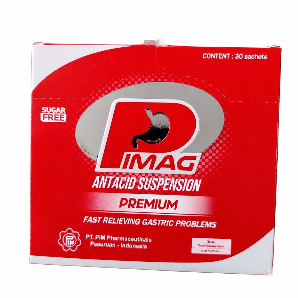 Pimag Premium Antacid Suspension 600 mg / 600 mg / 160 mg per 14 ml - ហ្វាម៉ាសង់តេ