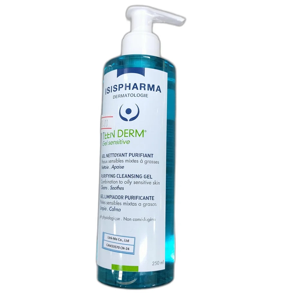 Isispharma Teen Derm Gel Sensitive 250 mL - Depot de Pharmacie B Rotha