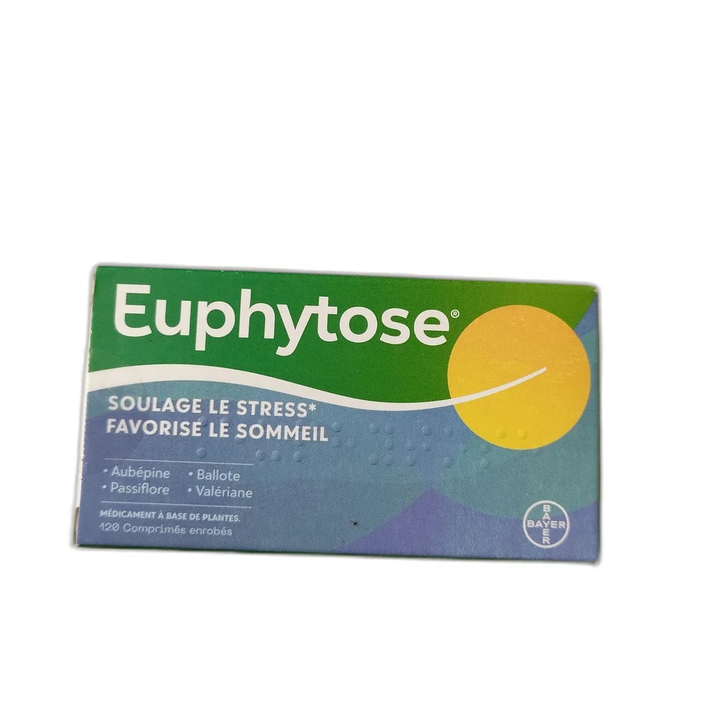 Euphytose Valerian 50 mg / Passiflora 40 mg / Hawthorn 10 mg / Ballota 10 mg - PHARMACIE MONGKUL